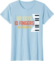Kids Piano Keys Shirt Funny Musician Music 88 Keys Gift T-Shirt