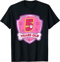 Kids 5 Year Old 5th Birthday Patrol Party Boys Girls T-Shirt