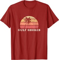 Gulf Shores AL Vintage 70s Retro Throwback Design T-Shirt