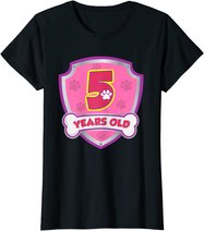 Kids 5 Year Old 5th Birthday Patrol Party Boys Girls T-Shirt
