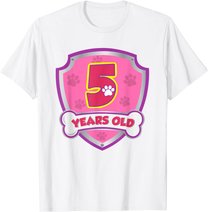 Kids 5 Year Old 5th Birthday Patrol Party Boys Girls T-Shirt