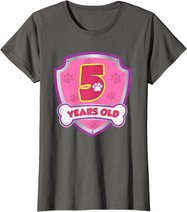 Kids 5 Year Old 5th Birthday Patrol Party Boys Girls T-Shirt