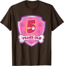 Kids 5 Year Old 5th Birthday Patrol Party Boys Girls T-Shirt