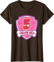 Kids 5 Year Old 5th Birthday Patrol Party Boys Girls T-Shirt