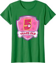 Kids 5 Year Old 5th Birthday Patrol Party Boys Girls T-Shirt