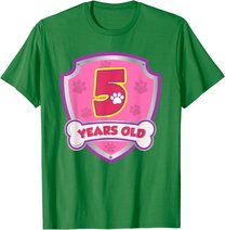 Kids 5 Year Old 5th Birthday Patrol Party Boys Girls T-Shirt