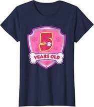 Kids 5 Year Old 5th Birthday Patrol Party Boys Girls T-Shirt