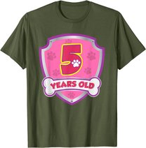 Kids 5 Year Old 5th Birthday Patrol Party Boys Girls T-Shirt