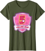 Kids 5 Year Old 5th Birthday Patrol Party Boys Girls T-Shirt