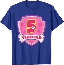 Kids 5 Year Old 5th Birthday Patrol Party Boys Girls T-Shirt