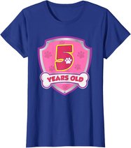 Kids 5 Year Old 5th Birthday Patrol Party Boys Girls T-Shirt