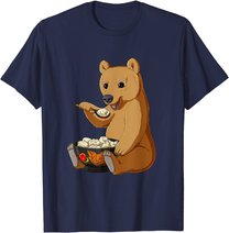 Russian Bear eats Traditional Russian Food Pelmeni T-Shirt