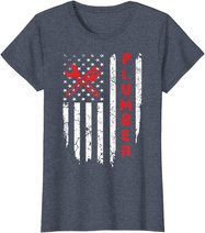 USA American Flag Plumber Men Women Plumbers Patriotic T-Shirt