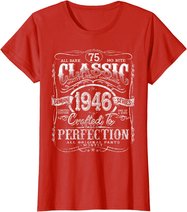 Vintage 1946 Limited Edition Gift 75 years old 75th Birthday T-Shirt