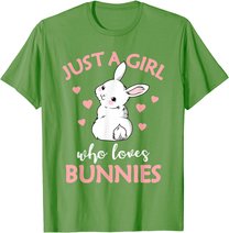 Just A Girl Who Loves Bunnies Rabbit Gift Idea for Women T-Shirt