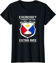 Funny Filipina Filipino Food Joke Rice Philippines T-Shirt