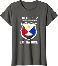 Funny Filipina Filipino Food Joke Rice Philippines T-Shirt