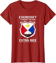Funny Filipina Filipino Food Joke Rice Philippines T-Shirt