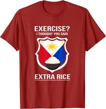 Funny Filipina Filipino Food Joke Rice Philippines T-Shirt