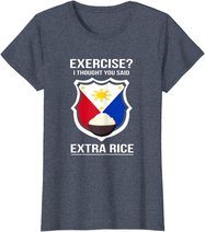 Funny Filipina Filipino Food Joke Rice Philippines T-Shirt