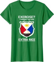Funny Filipina Filipino Food Joke Rice Philippines T-Shirt