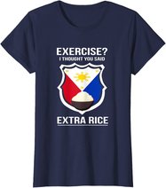 Funny Filipina Filipino Food Joke Rice Philippines T-Shirt