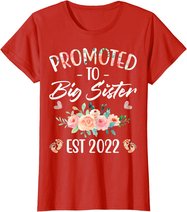 Promoted to Big Sister I am Going to be a Big Sister 2022 T-Shirt