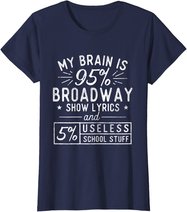 My Brain Is 95% Broadway Lyrics - Actor Theatre Musical T-Shirt