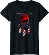 Native American Timber Wolf Dream Catcher Indian Tribal Gift T-Shirt