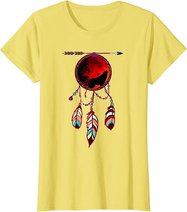 Native American Timber Wolf Dream Catcher Indian Tribal Gift T-Shirt
