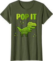 Pop It for toddler kids child - Pop It Dinosaur T-Rex T-Shirt