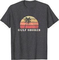 Gulf Shores AL Vintage 70s Retro Throwback Design T-Shirt