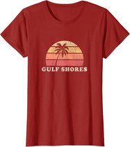 Gulf Shores AL Vintage 70s Retro Throwback Design T-Shirt
