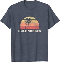 Gulf Shores AL Vintage 70s Retro Throwback Design T-Shirt