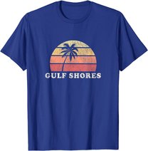 Gulf Shores AL Vintage 70s Retro Throwback Design T-Shirt