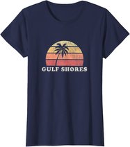 Gulf Shores AL Vintage 70s Retro Throwback Design T-Shirt