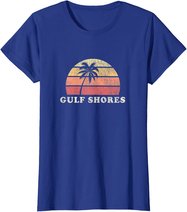 Gulf Shores AL Vintage 70s Retro Throwback Design T-Shirt