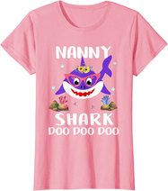 Nanny Shark Shirt Mothers Day Gift Idea For Mother Wife T-Shirt