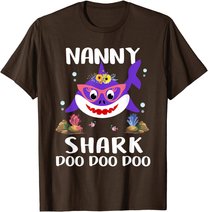 Nanny Shark Shirt Mothers Day Gift Idea For Mother Wife T-Shirt