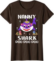 Nanny Shark Shirt Mothers Day Gift Idea For Mother Wife T-Shirt