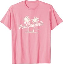 Port Charlotte Florida Vintage 70s Palm Trees Graphic T-Shirt