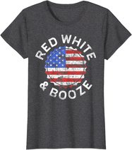 Red White And Booze T-Shirt Drinking 4th of July Shirt T-Shirt