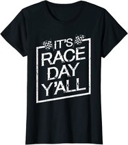 It's Race Day Y'all Dirt Track Racing Checkered Flag T-Shirt
