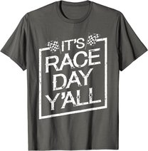 It's Race Day Y'all Dirt Track Racing Checkered Flag T-Shirt