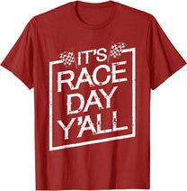 It's Race Day Y'all Dirt Track Racing Checkered Flag T-Shirt