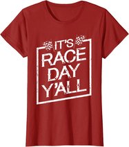 It's Race Day Y'all Dirt Track Racing Checkered Flag T-Shirt