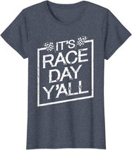 It's Race Day Y'all Dirt Track Racing Checkered Flag T-Shirt