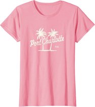 Port Charlotte Florida Vintage 70s Palm Trees Graphic T-Shirt