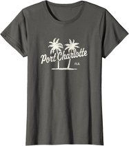 Port Charlotte Florida Vintage 70s Palm Trees Graphic T-Shirt
