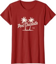 Port Charlotte Florida Vintage 70s Palm Trees Graphic T-Shirt